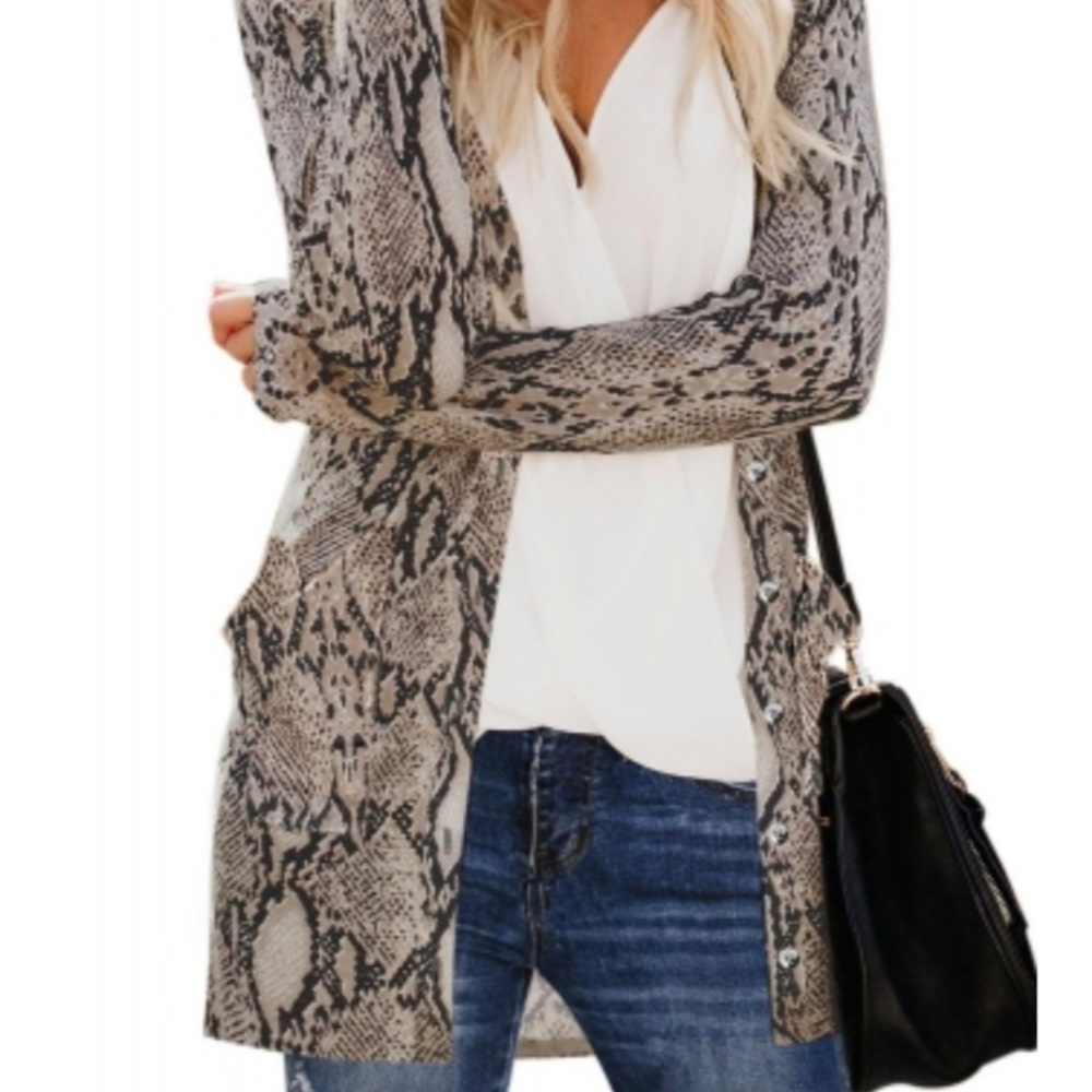 Snake skin cardigan